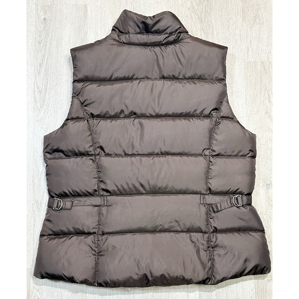 Eddie Bauer Full Zip Quilted Puffer Vest Women's XL Brown Premium Goose Down - Picture 9 of 12